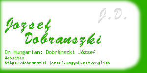 jozsef dobranszki business card